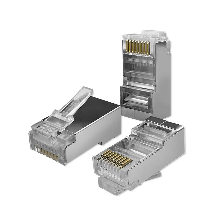RJ45 Through connector plug,CAT5e,FTP,100pcs – 2
