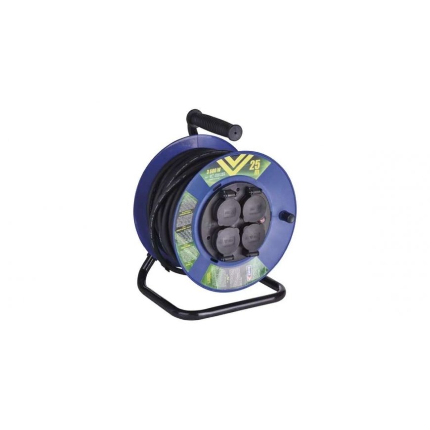 Emos Rubber Extension Reel 4 Sockets