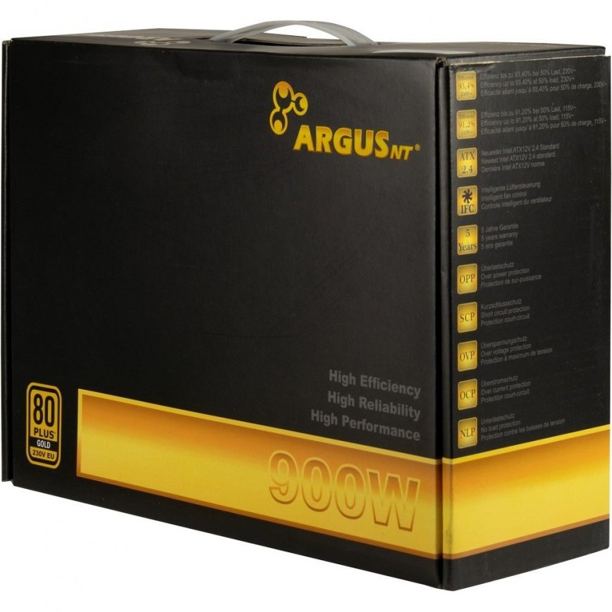 Inter-Tech GPS-900 toiteallika komponent 900 W 20+4 pin ATX ATX Must – 5