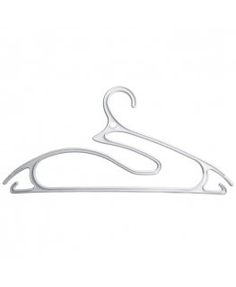 Clothes hangers 5pcs plastic 5in1 Collection 42cm white