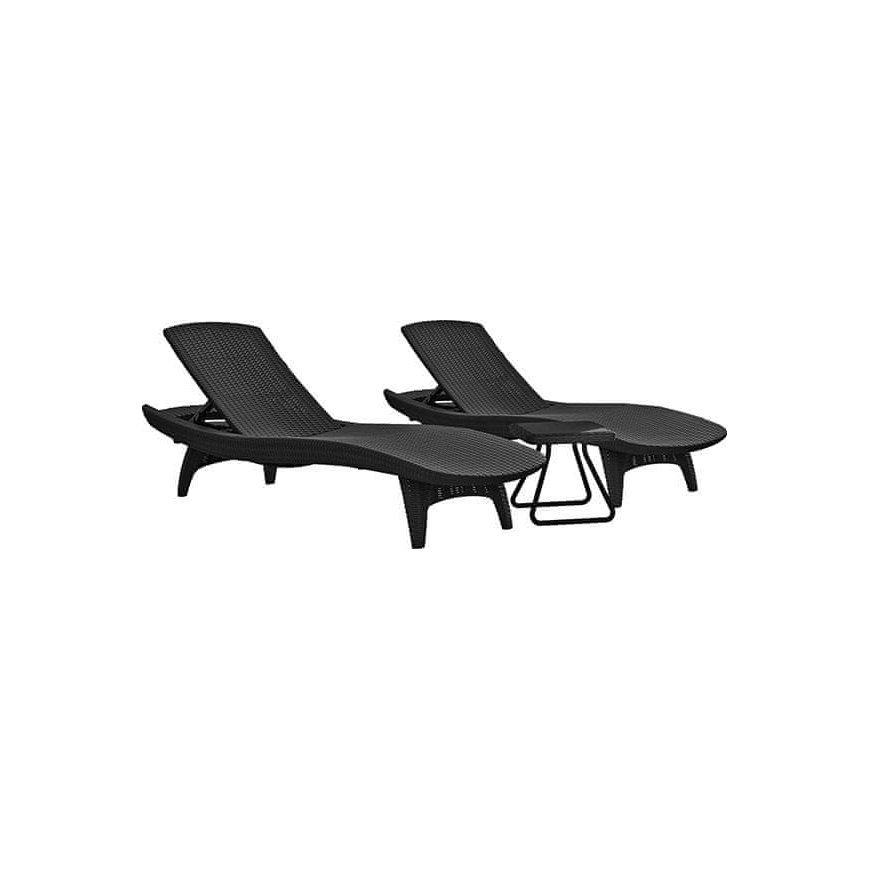 Sun lounger set 2 pcs + table Pacific grey – 2