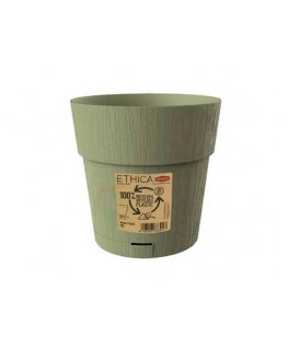 Flower pot with tray Ethica Ø20x19cm green