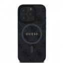 Guess PU Leather 4G Colored Ring MagSafe Case for iPhone 16 Pro