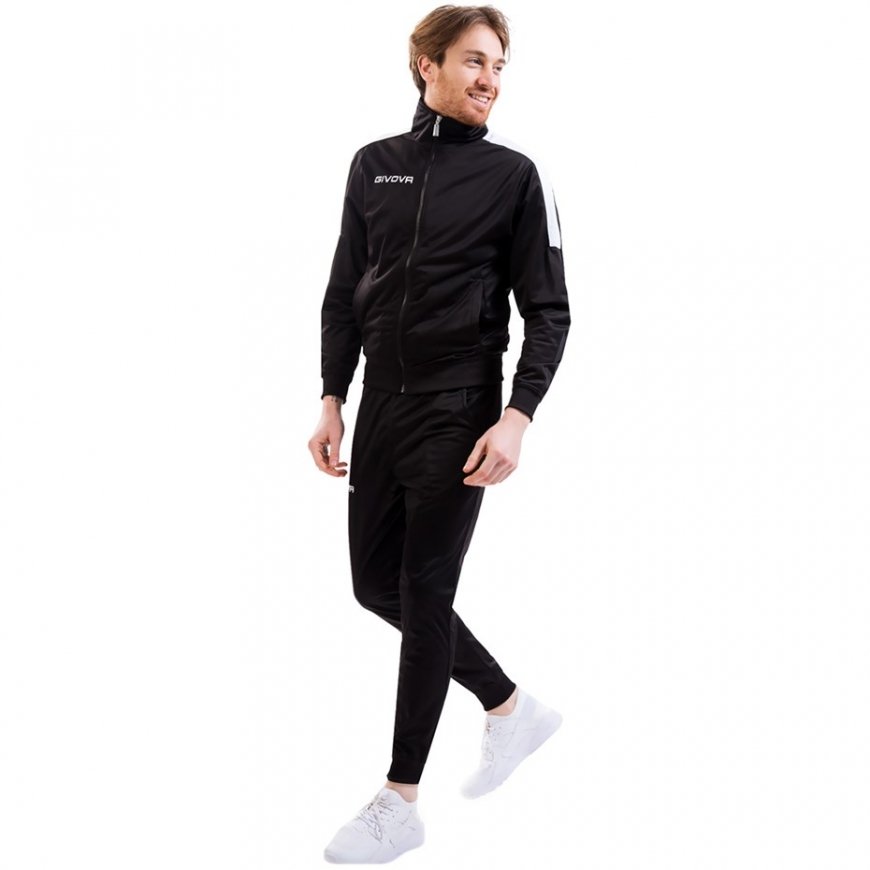 Givova Tuta Revolution Tracksuit Black & White TR033 1003 S