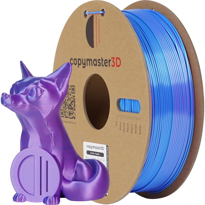 Copymaster3D Duo-Silk filament for 3D printer, 1.75 mm, purple/blue