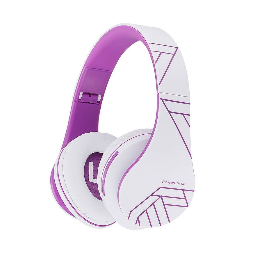 Wireless Headphones PowerLocus P2 (white-purple)