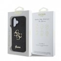 Guess PU Fixed Glitter 4G Metal Logo Case for iPhone 16 Black Guess PU Fixed Glitter 4G Metal Logo Case for iPhone 16 Black