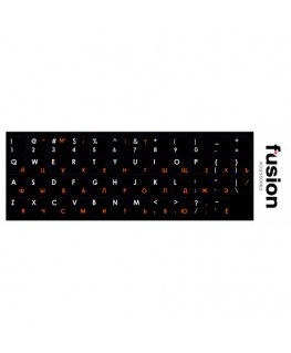 Fusion laminated keyboard stickers RU | ENG orange