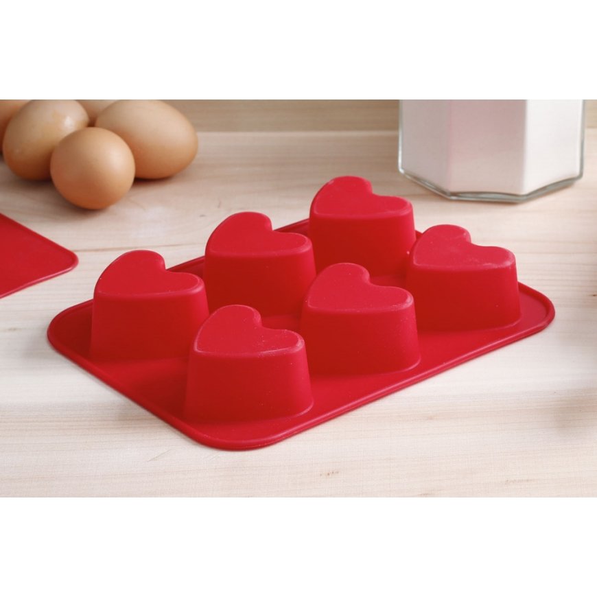 Hearts 6 pieces silicone Juliette 17x22,5x3,8cm – 2