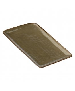 Concerto Grigio Tortora Rectangular Tray - Grey-Brown, 36 x 26.5 cm