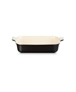 Le Creuset Rectangular Heritage Stoneware 32x24cm | 4L black
