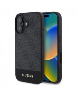 Guess PU 4G Peony MagSafe Case for iPhone 16 Brown