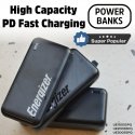 Powerbank Energizer 10000 mAh 22,5W UE10055PQ melns (PD) Powerbank Energizer 10000 mAh 22,5W UE10055PQ melns (PD)