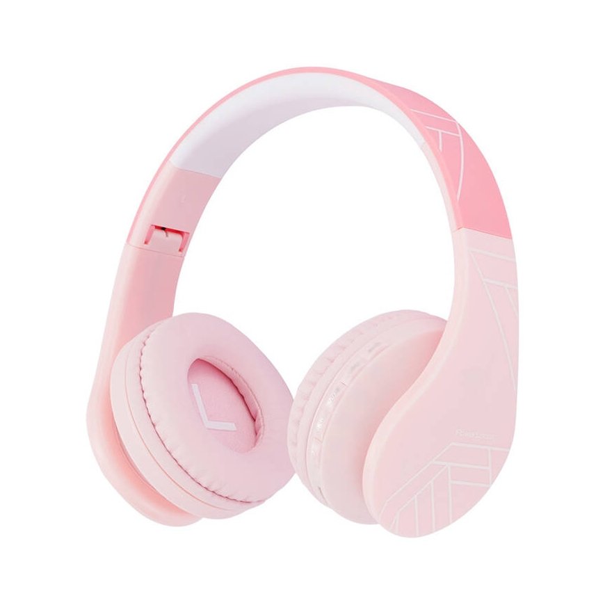 PowerLocus P1 wireless headphones for kids (pink)