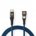 Nedis GCTB39650AL10 „Lightning“ kabelis 1 m Juoda, Mėlyna Nedis GCTB39650AL10 „Lightning“ kabelis 1 m Juoda, Mėlyna