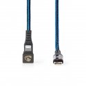 Nedis GCTB39650AL10 „Lightning“ kabelis 1 m Juoda, Mėlyna Nedis GCTB39650AL10 „Lightning“ kabelis 1 m Juoda, Mėlyna