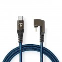 Nedis GCTB39650AL10 Lightning-kaapeli 1 m musta, Sininen Nedis GCTB39650AL10 Lightning-kaapeli 1 m musta, Sininen