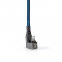 Nedis GCTB39650AL10 „Lightning“ kabelis 1 m Juoda, Mėlyna Nedis GCTB39650AL10 „Lightning“ kabelis 1 m Juoda, Mėlyna