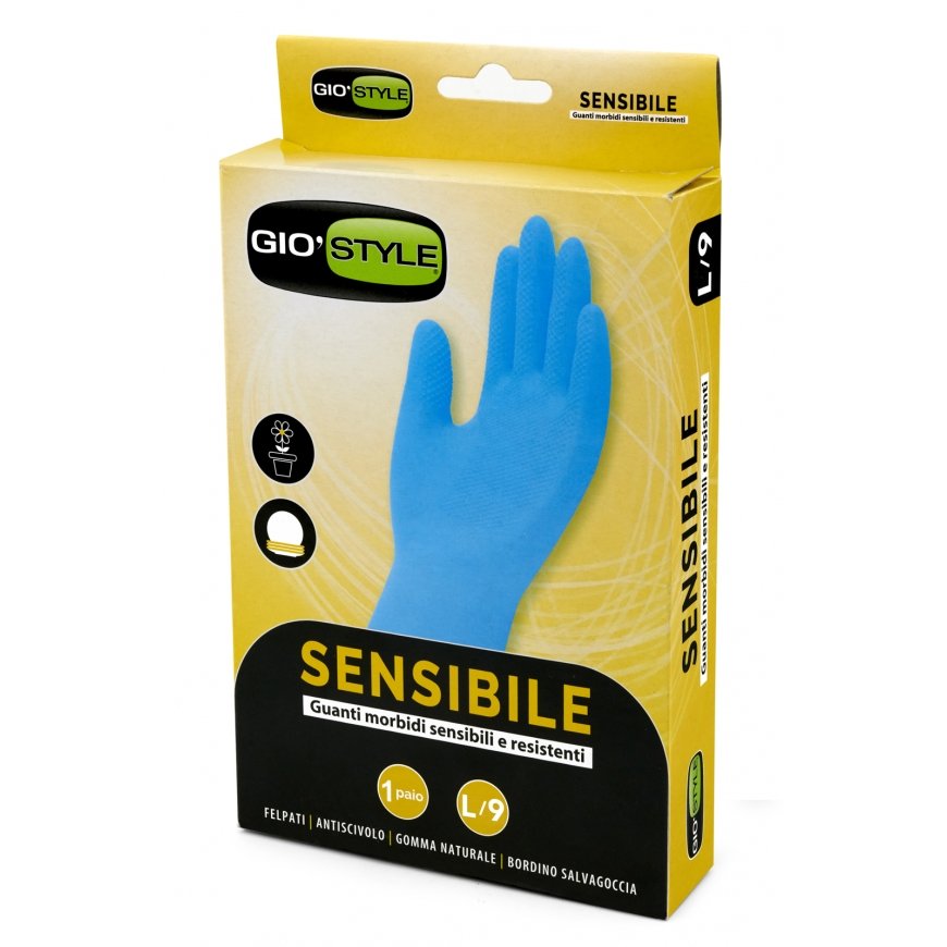 Multifunctional and sensitive natural latex gloves blue L|9 size – 2