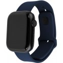 Fixed smartwatch silicone strap, Apple Watch 42 / 44 / 45 mm, blue