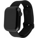Fixed smartwatch silicone strap, Apple Watch 42 / 44 / 45 mm, black