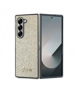 Guess GUHCZFD6HGGSHD Z Fold6 F956 złoty|gold 4G Glitter Script