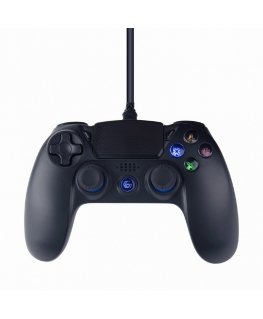 Gembird JPD-PS4U-01 spēļu kontrolierīce Melns USB Spēļu paliktnis Analogs PC (dators), PlayStation 4