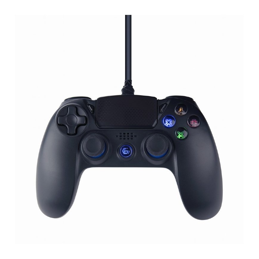 Gembird JPD-PS4U-01 spēļu kontrolierīce Melns USB Spēļu paliktnis Analogs PC (dators), PlayStation 4
