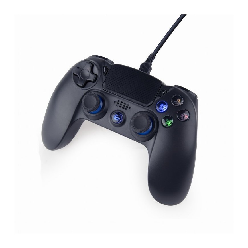 Gembird JPD-PS4U-01 spēļu kontrolierīce Melns USB Spēļu paliktnis Analogs PC (dators), PlayStation 4 – 2