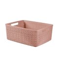Basket Jute square 17L 28x28x27cm pink