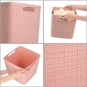 Basket Jute square 17L 28x28x27cm pink
