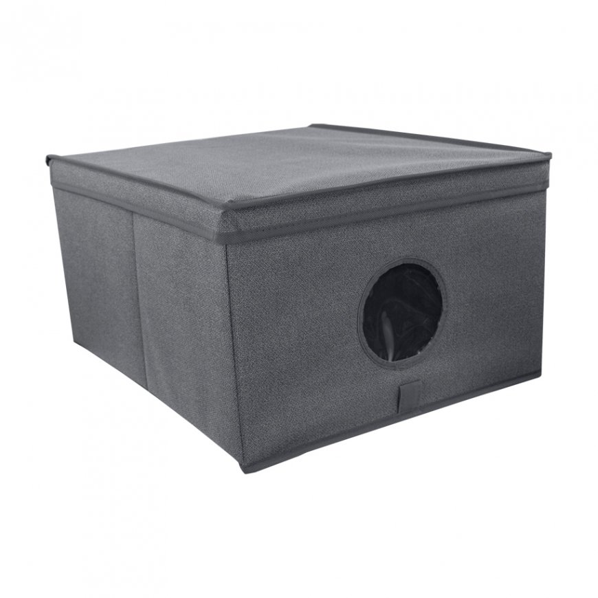 Folding box L size 50x40x25cm Grey