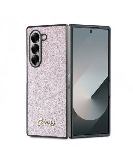 Guess GUHCZFD6HGGSHP Z Fold6 F956 różowy|pink hardcase 4G Glitte
