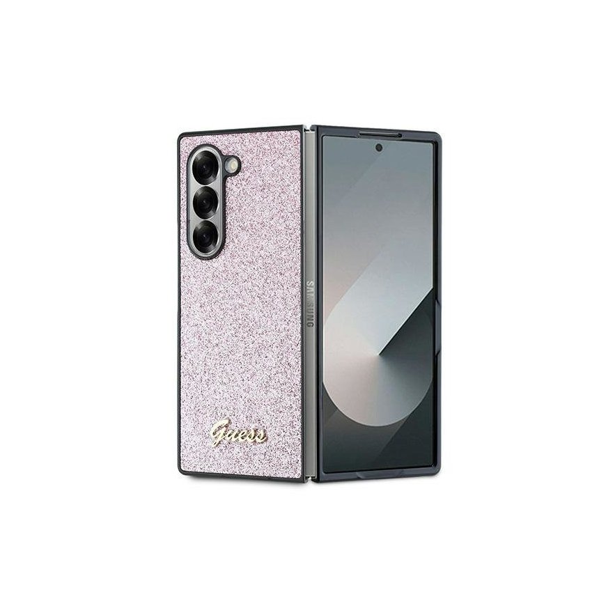 Guess GUHCZFD6HGGSHP Z Fold6 F956 różowy|pink hardcase 4G Glitte