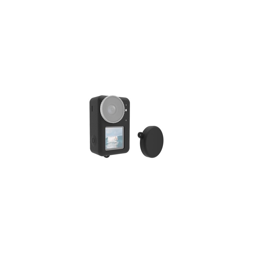Silicone case Puluz for DJI Osmo Action 4/3 with lens cover (black) – 2