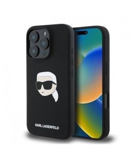 Karl Lagerfeld Liquid Silicone Karl Head MagSafe Case for iPhone