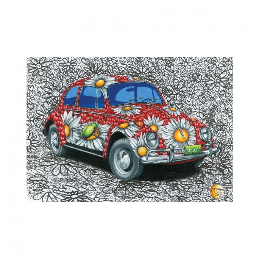 Dino pusle 500 tk Värvitud VW Beetle – 2