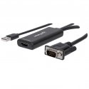 Manhattan 152426 video kabeļu aksesuārs 1 m USB Type-A + VGA (D-Sub) HDMI Melns