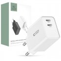 Tech-Protect C35W mains charger 2x USB-C PD 35W - white Tech-Protect C35W mains charger 2x USB-C PD 35W - white