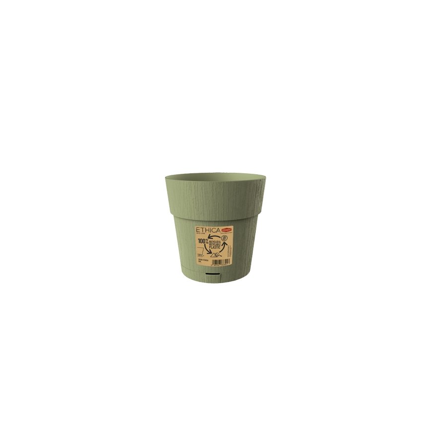 Flower pot with tray Ethica Ø15x15cm grey