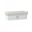 Flower box with tray Gaia 50x18x17cm white Flower box with tray Gaia 50x18x17cm white