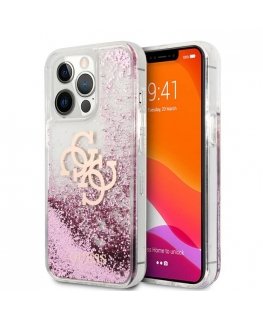 GUHCP13XLG4GPI Guess TPU Big 4G Liquid Glitter Pink Case for iPh