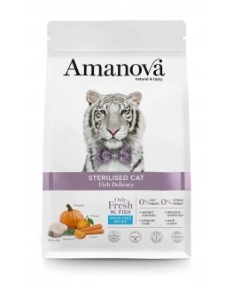 AMANOVA Adult Cat Sterilized Fish Delicate - kassi kuivtoit - 1,5kg