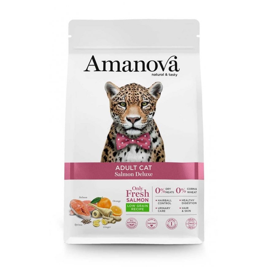 AMANOVA Adult Cat Salmon Deluxe - kassi kuivtoit - 1,5kg