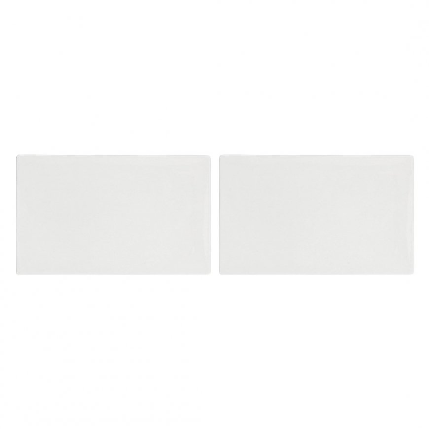 2 Essenziale Gourmet servēšanas paplātes komplekts - balts, 35 x 23 cm