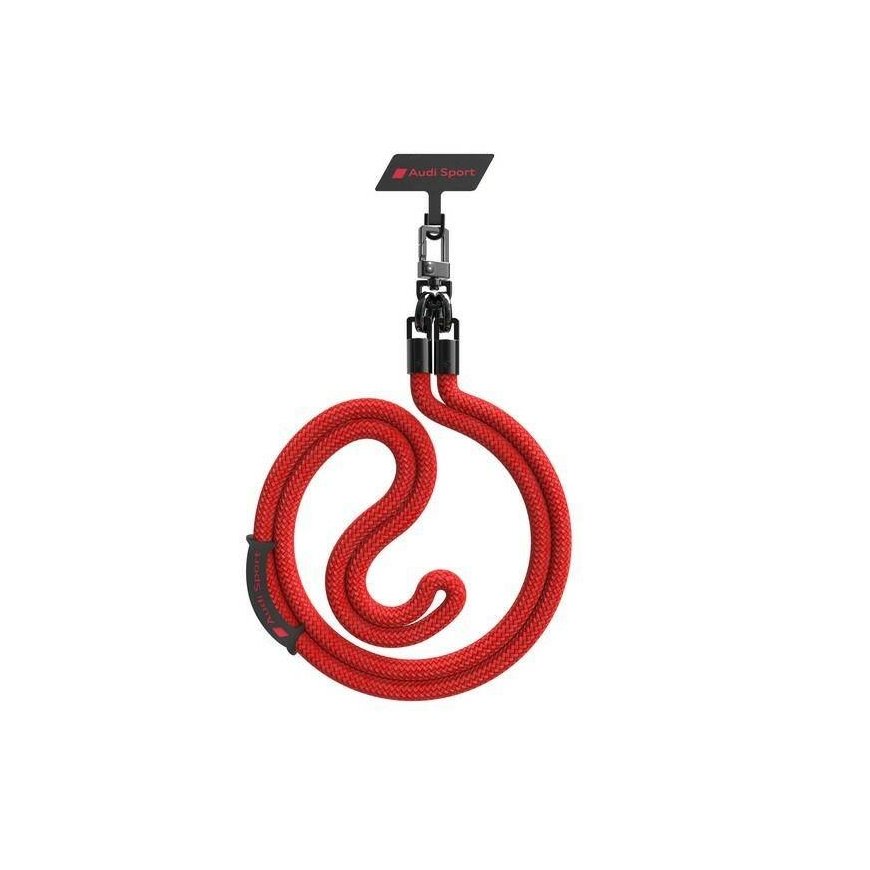 Audi uniwersalna smycz do telefonu 120cm 10mm crossbody czerwony