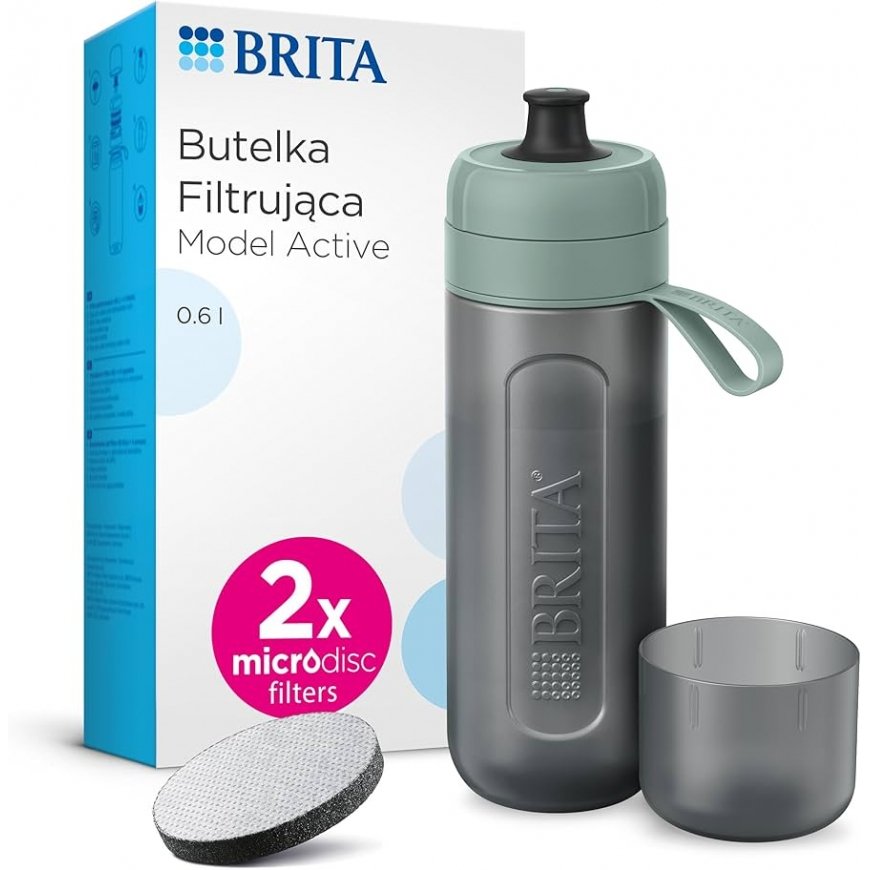 Active + 2 MicroDisc filter bottle pastel green
