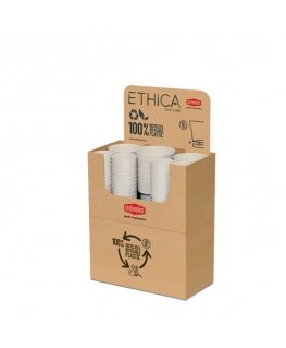 Flower pot with tray Ethica Ø25x25cm white