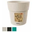 Flower pot with tray Ethica Ø25x25cm white