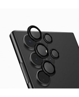 Uniq Optix Aluminum Camera Lens Protector for Samsung Galaxy S24 Ultra camera lens with applicator - black